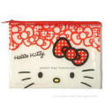 Hello kitty cute red vinyl plastic zip lock bags for girls